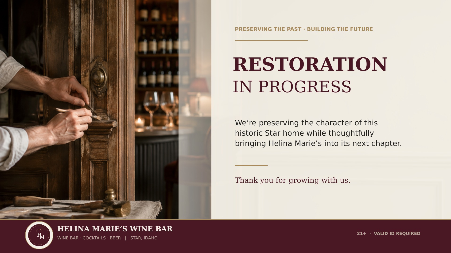 Restoration in progress — preserving the character of the historic Star home
